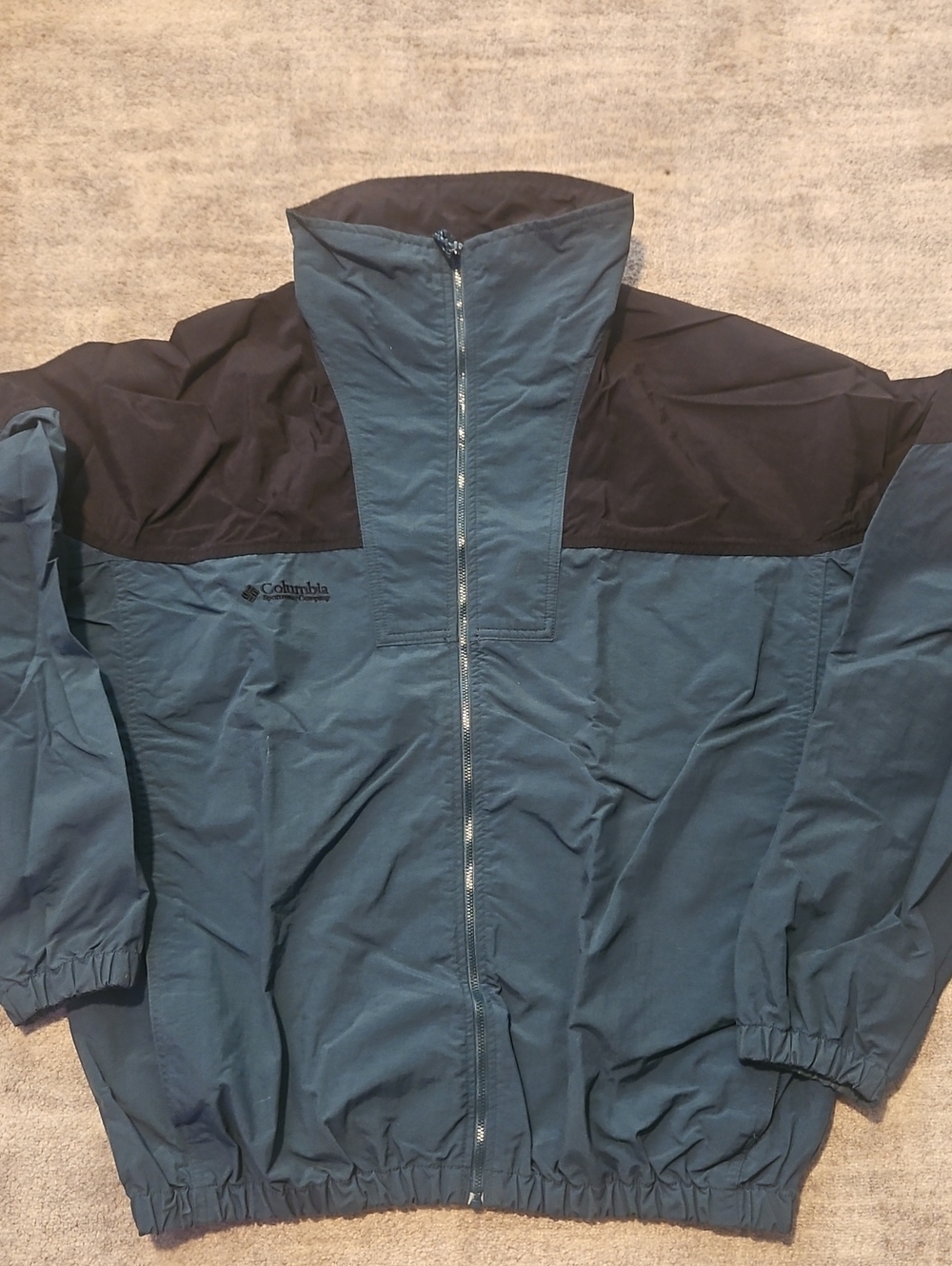 Columbia Green and Black Men's Windbreaker Jacket